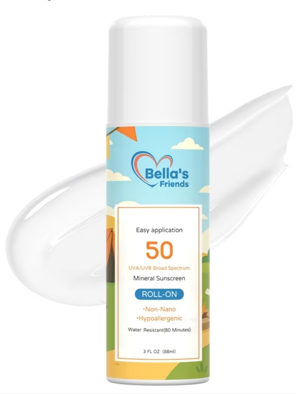 Kids Roll-On Mineral Sunscreen SPF 50, Travel Size, Reef Safe